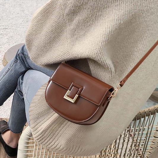 Women's Saddle Light Luxury Genuine Leather For Bags