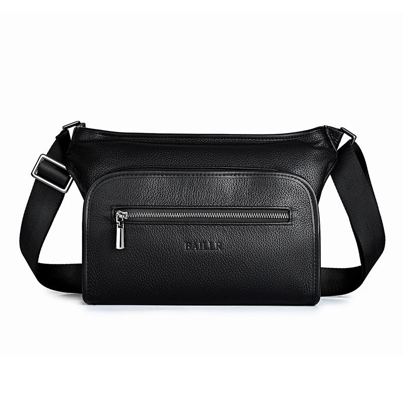 Men's First Layer Cowhide High Quality Fashion Simple Back Leisure Backpack