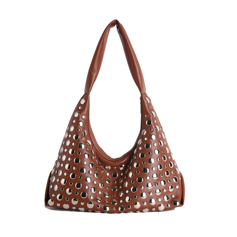 Women's Retro Minority Underarm Fashion Studded Commuter Women's Shoulder Bag