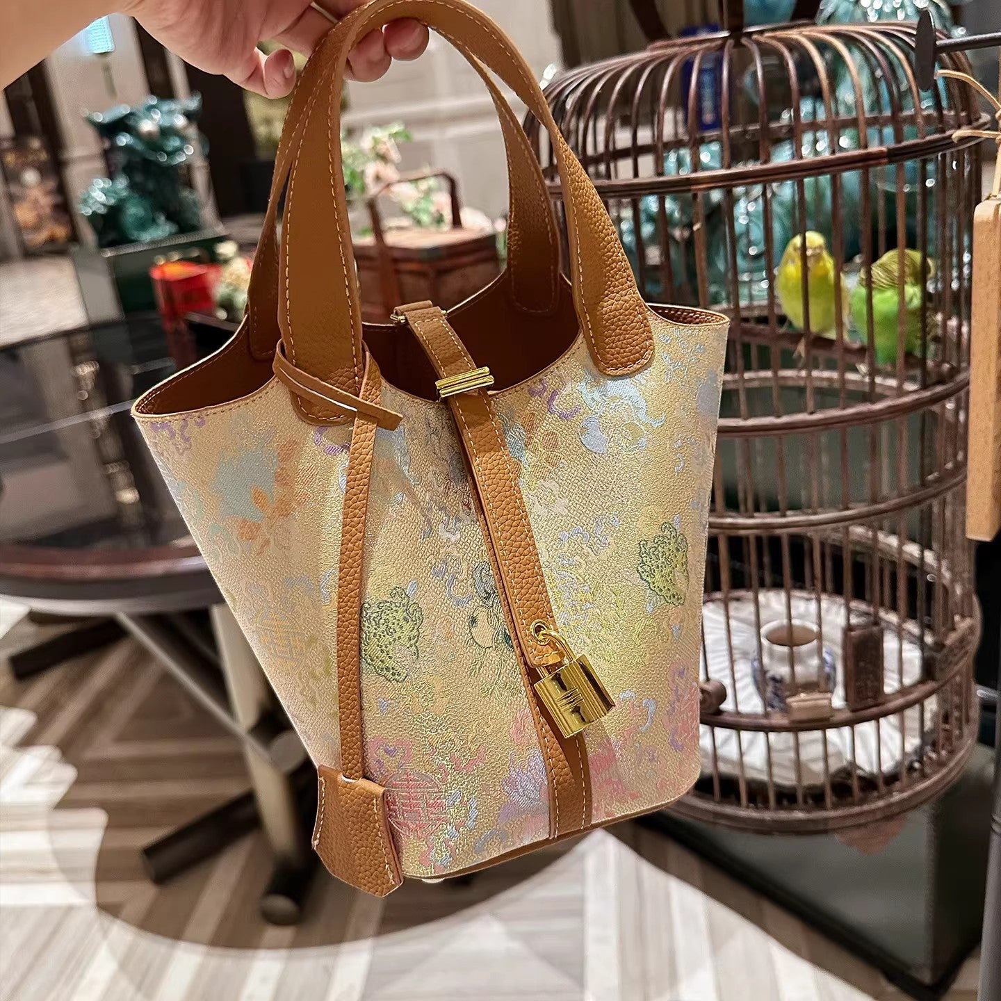 Dynasty Brocade National Style Chinese Female Gift For Mother Women's Handbag