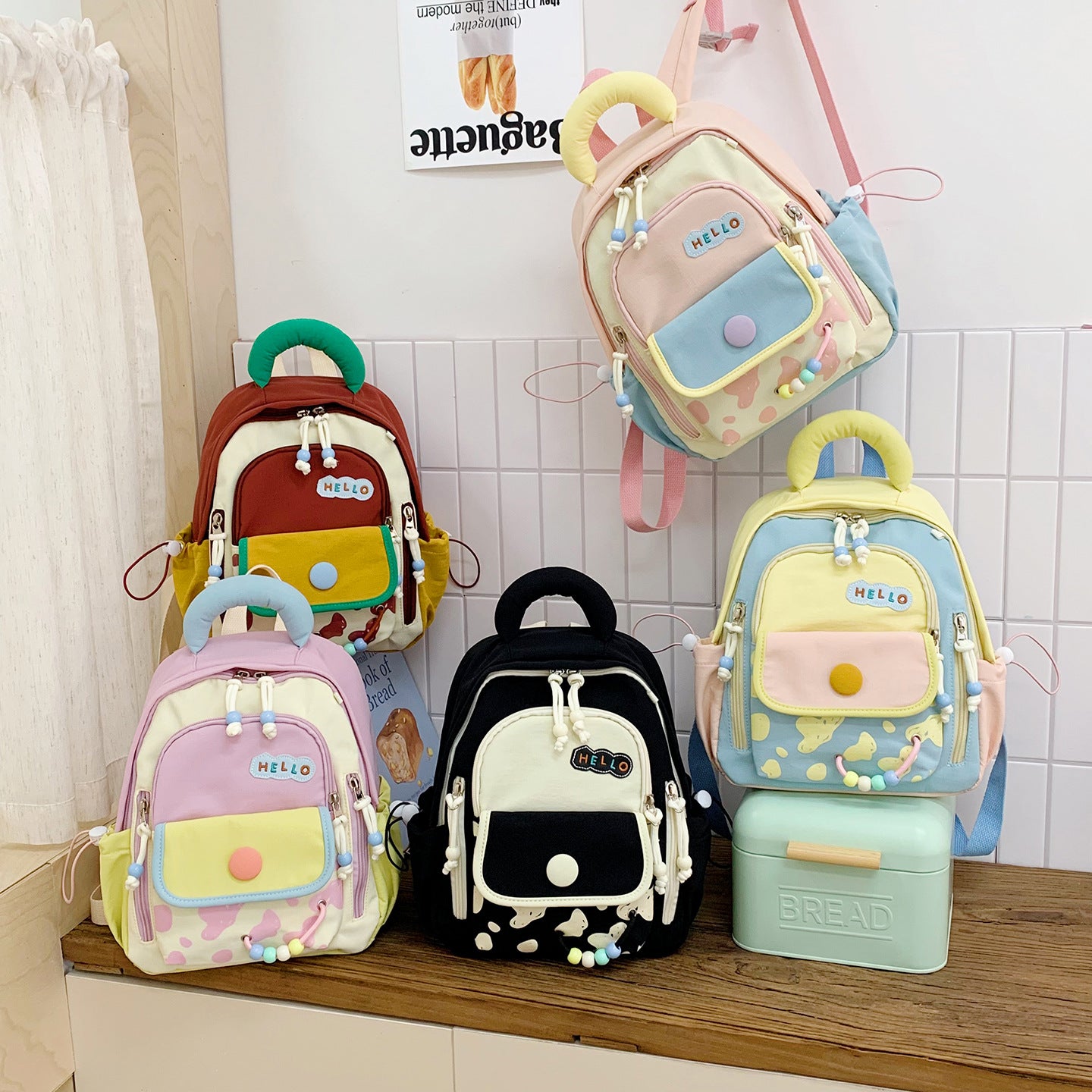 Face Value Teenage Contrast Color Versatile Make Up Classes Backpacks