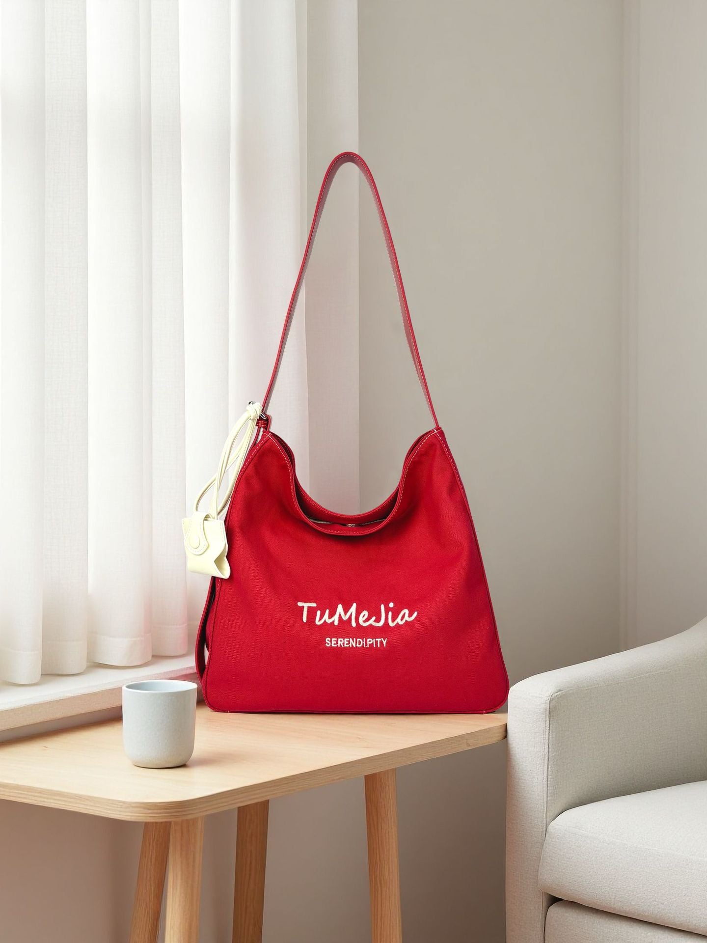 Women's Bright Encounter Large Capacity Commuter Red Women's Messenger Bag