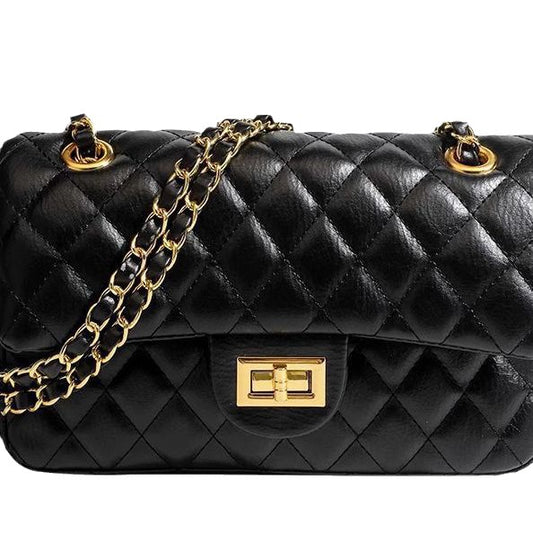Women's Classic Style Rhombus Chain Double Cover Bags