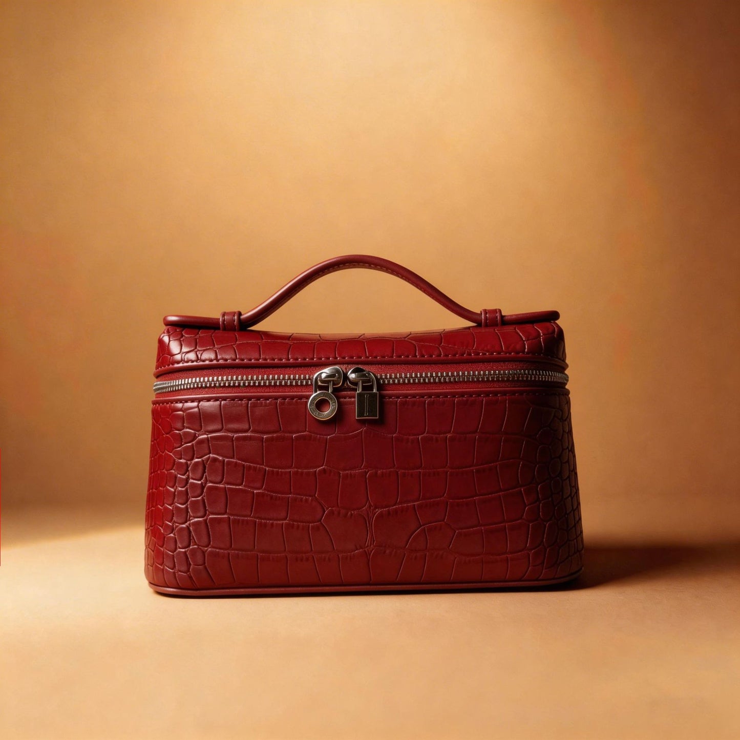 Women's Lunch Box Genuine Leather Ostrich Grain Women's Shoulder Bag
