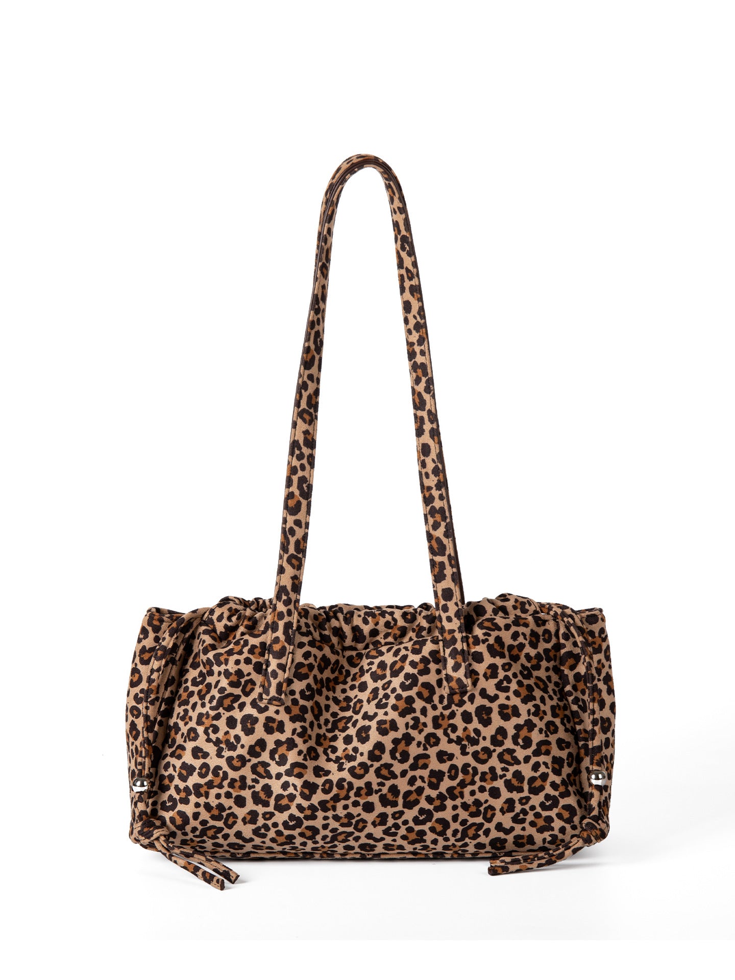 Women's Suede Super Popular Niche Leopard Design Retro Easy Underarm Bag