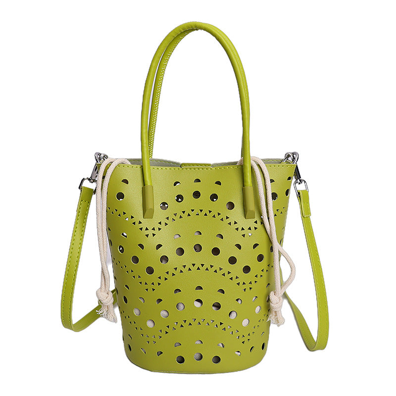 Women's Korean Hollow Fashion Drawstring Vegetable Basket Bags