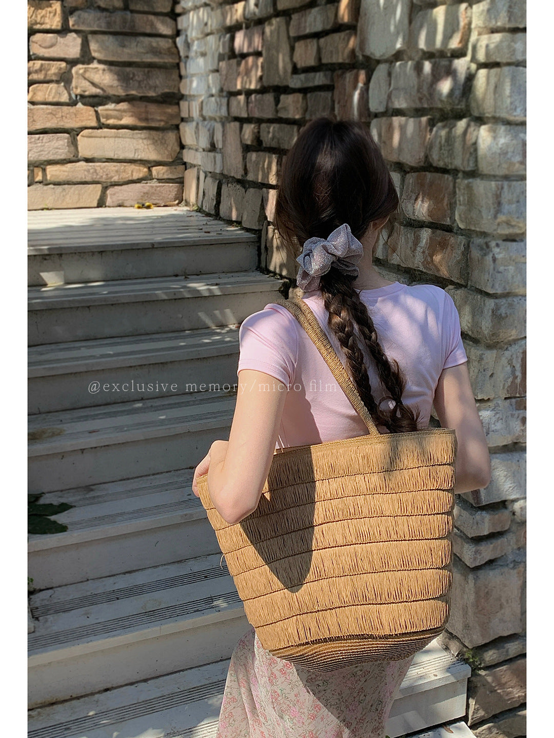 Women's Fashion Large Capacity Simple Straw Vegetable Handbags