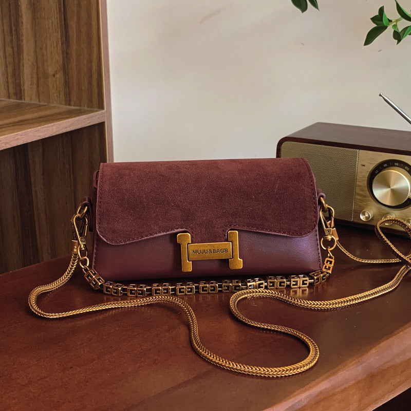 Women's Chain Underarm Versatile Vintage High Sense Bags