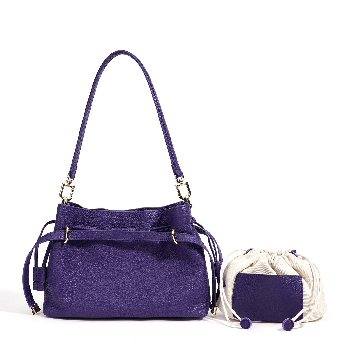 Women's Korean Style Design Exquisite High-grade Lucky Drawstring Classic Shoulder Bags