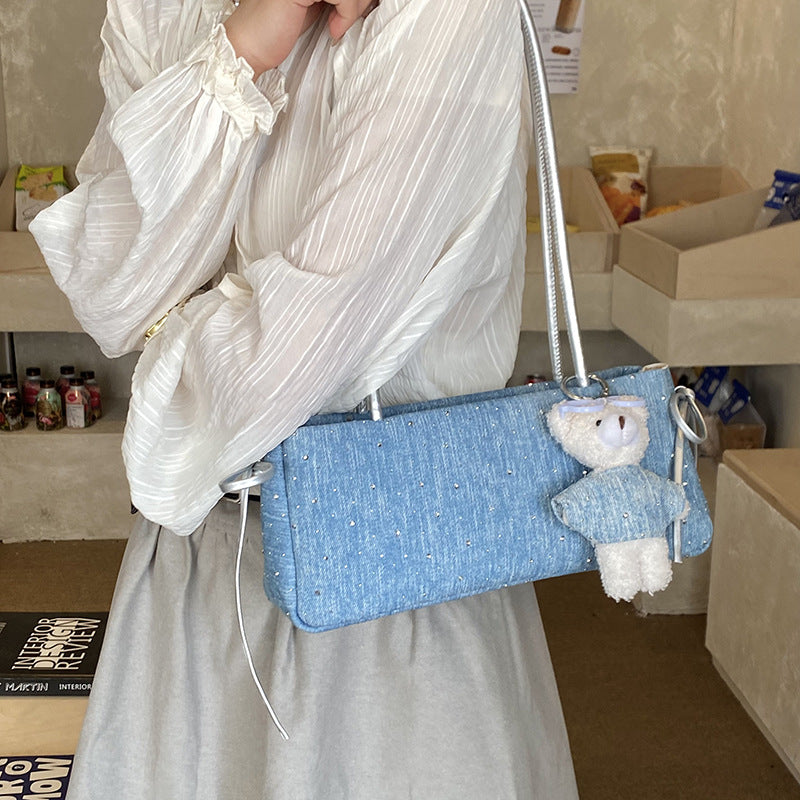 Women's Simple Commute Spring Niche Leisure Denim Bags