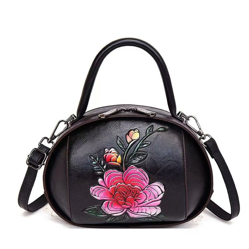 Women's Retro Style Chinese Ethnic Mother Oval Bags