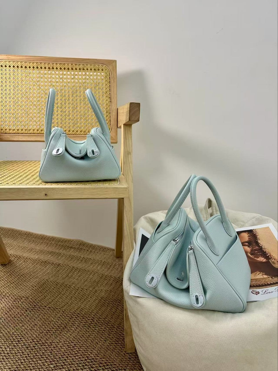 Women's Leather Macaron Color High Quality Large Bags