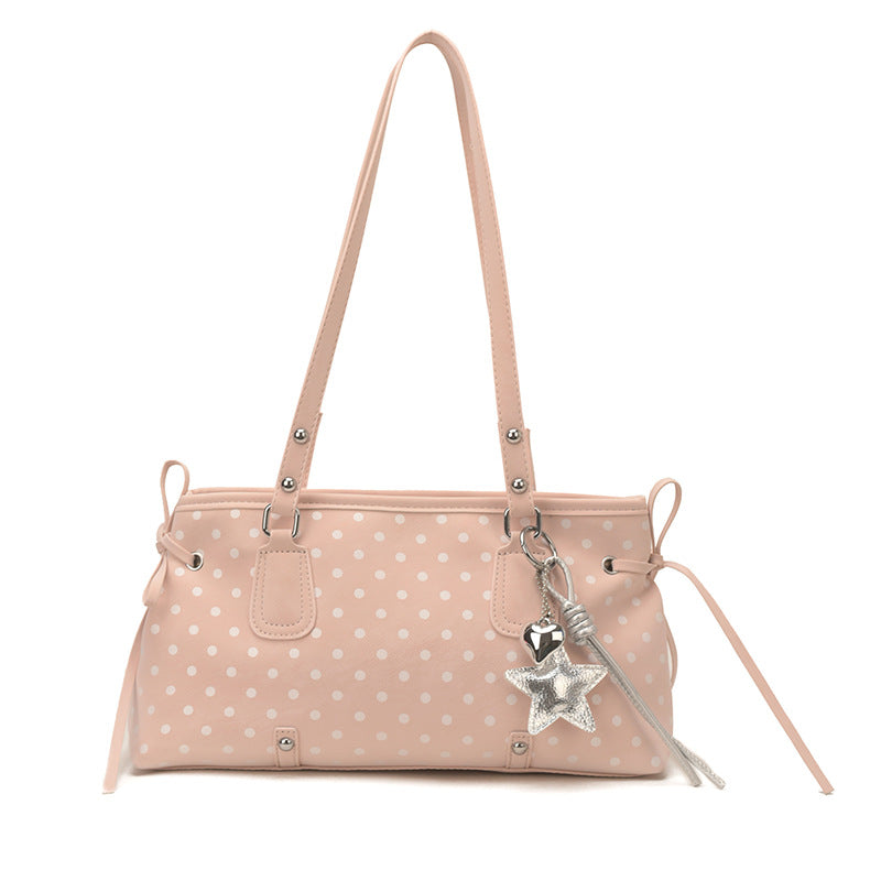 Women's Style Spring Carrying Advanced Polka Dot Underarm Fashion Women's Shoulder Bag