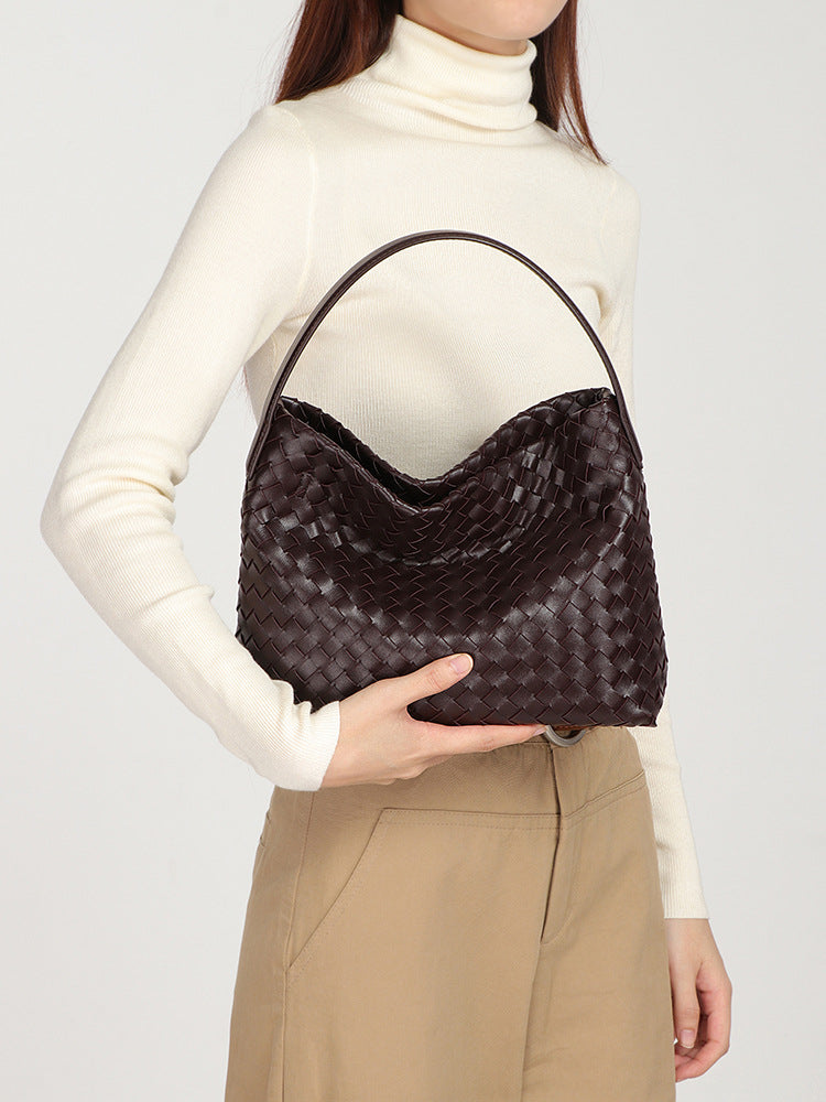 Women's Retro High-grade Woven Commuting Fashion Underarm Handbags
