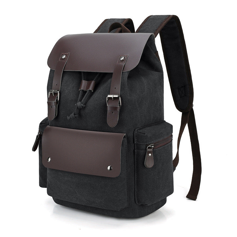 Men's Source Simple Canvas Large Capacity Retro Backpacks