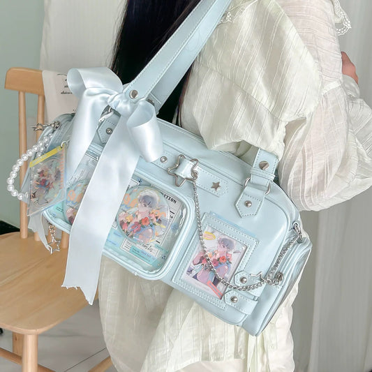 Women's Doll Transparent Daily Snacks Sugar Star Underarm Bag