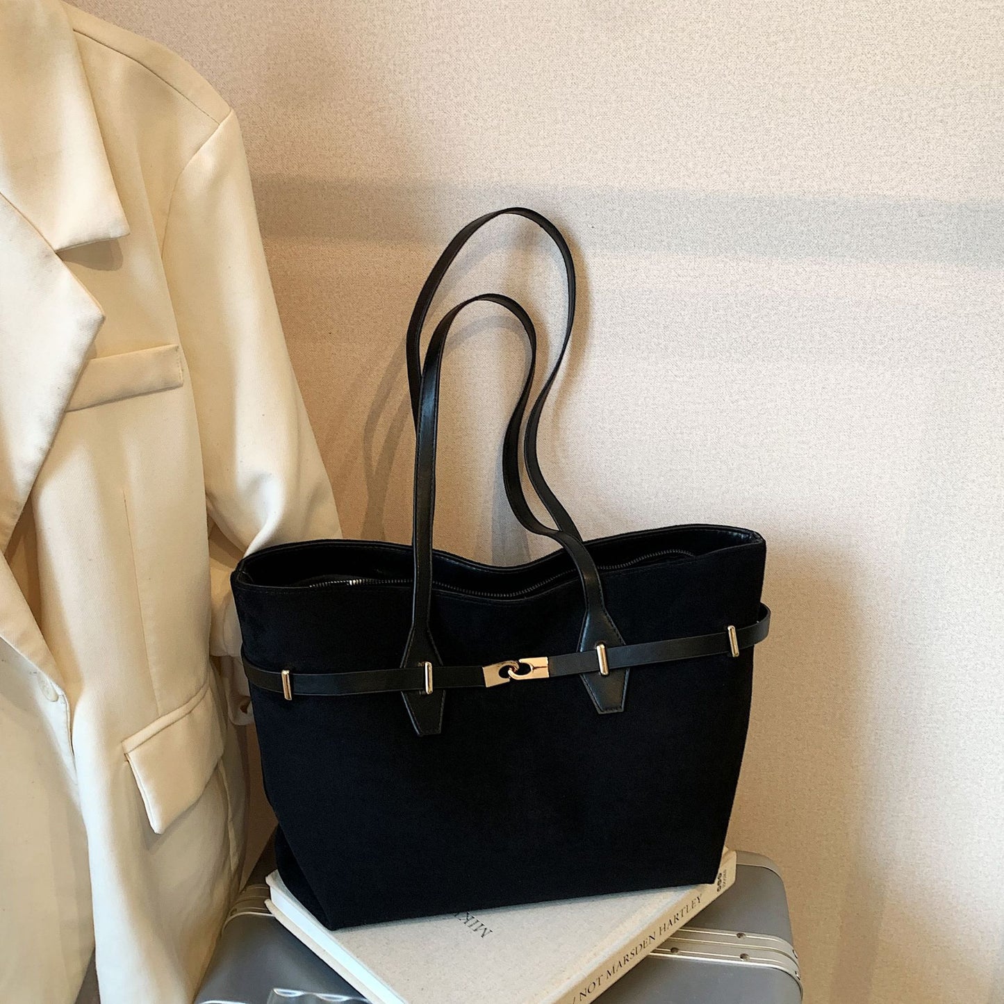 Women's Capacity Totes Suede Trendy Western Style Leopard Tote Bag