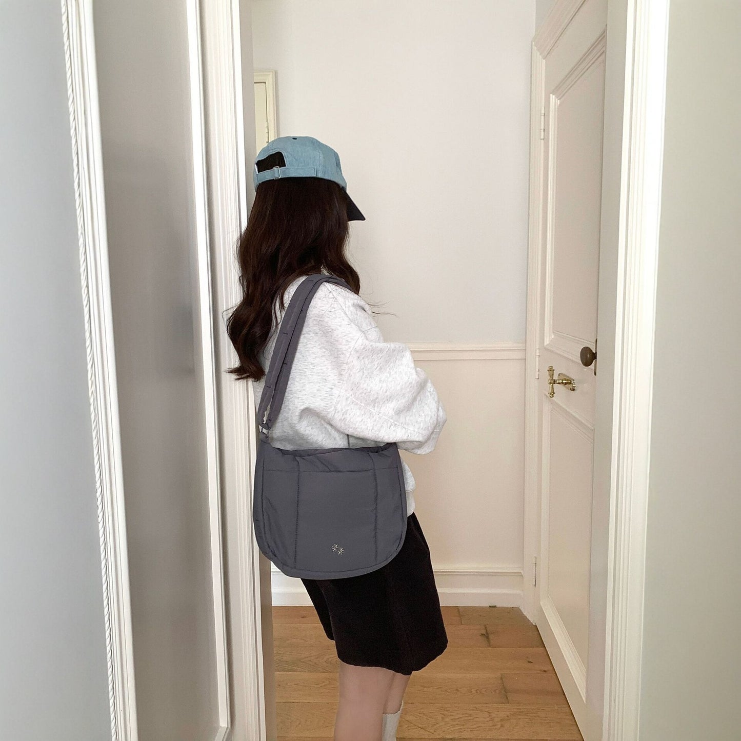 Women's Korean Style Idle Nylon Cloth Dumpling Shoulder Bags