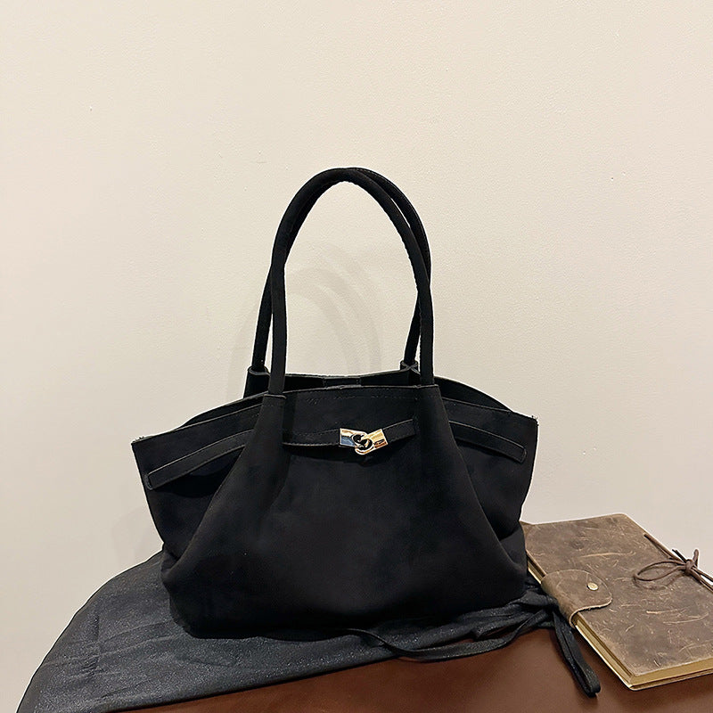 Large Capacity Commuter Suede Tide Minority Single Simple Tote Bag