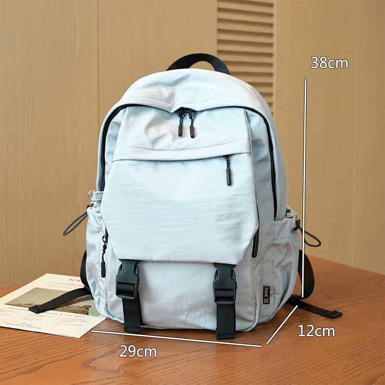 Women's Korean Style Nylon Large Capacity Flip High Women's Backpack
