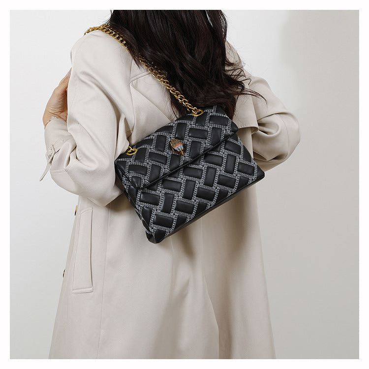 Cool Contrast Color Embroidery Thread Eagle Head Bags