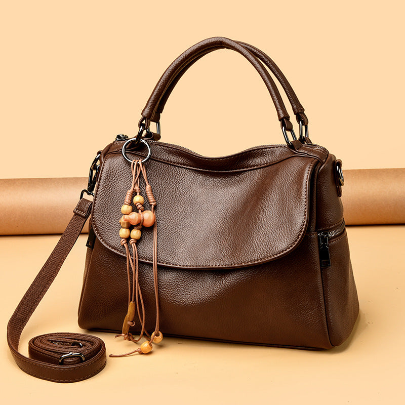 Women's Soft Retro Fashion Boston Large Capacity Women's Handbag