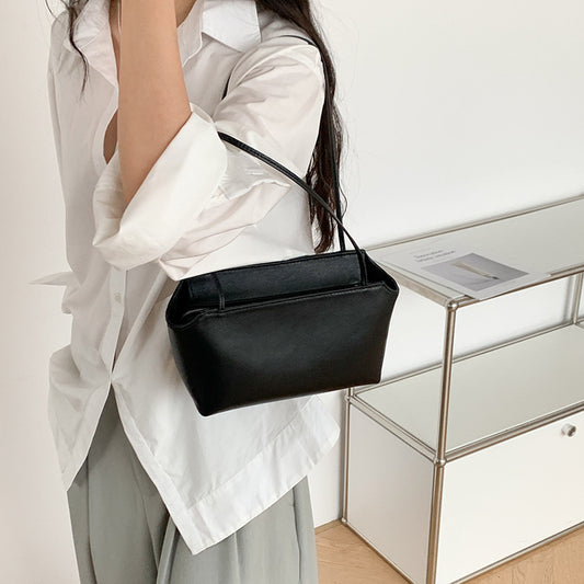 Women's Korean Simple Sheepskin Commuter Large Capacity High-grade Underarm Bag