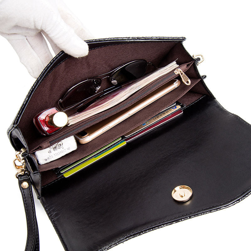 Women's Korean Style Large Capacity Genuine Leather Clutch Women's Handbag