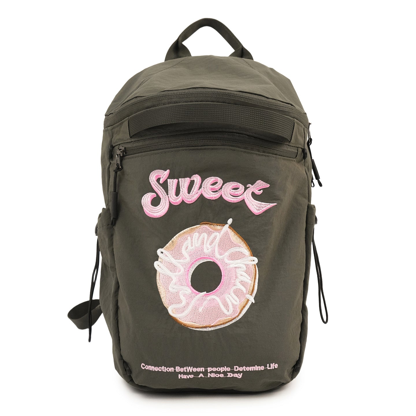Women's Capacity Yoga Fitness Korean Style Fresh Sweet Waterproof Nylon Women's Backpack