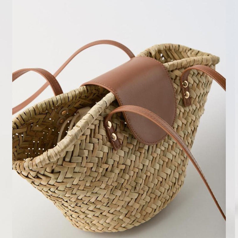Women's Natural Grass Rattan Weave Vacation Beach Women's Handbag