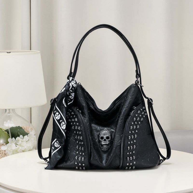 Women's Commuter Vintage Large Capacity Punk Rivet Backpacks