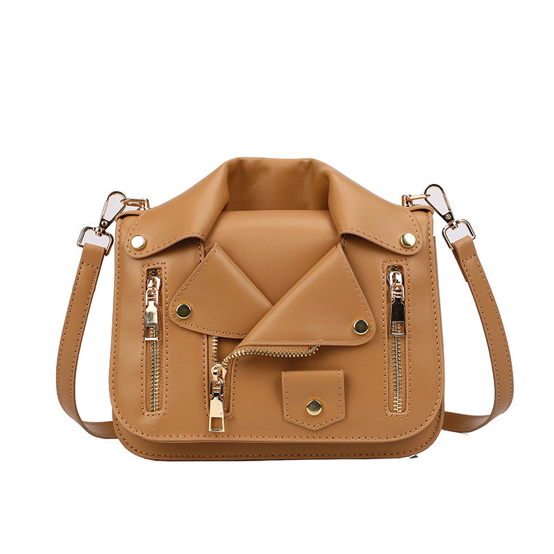 Personalized Leather Jacket Korean Fashion Clothes Women's Shoulder Bag