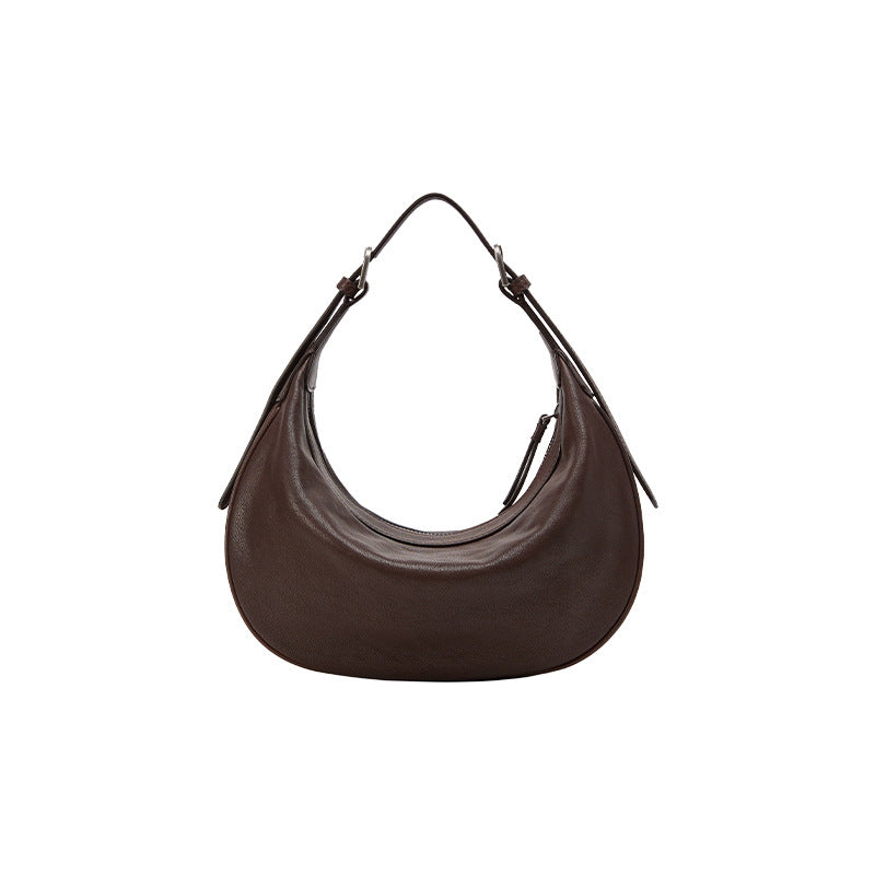 Women's Tanned Sheepskin Selenodont Genuine Leather Commuter Underarm Women's Shoulder Bag