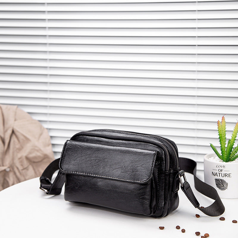 Men's Fashion Large Capacity Horizontal Light Luxury Bags