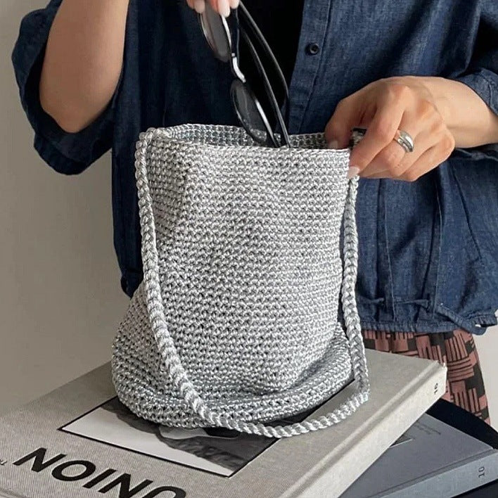 Women's Hand-woven Korean Style Versatile Seaside Vacation Women's Shoulder Bag