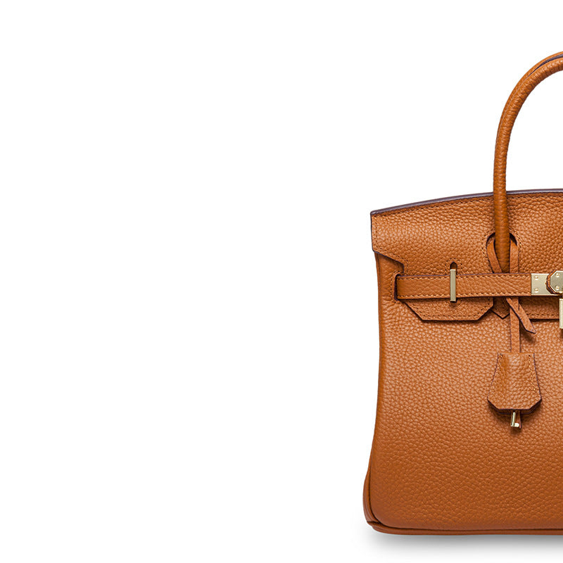 Women's First Layer Cowhide Texture Fashionable Korean Style Genuine Bags