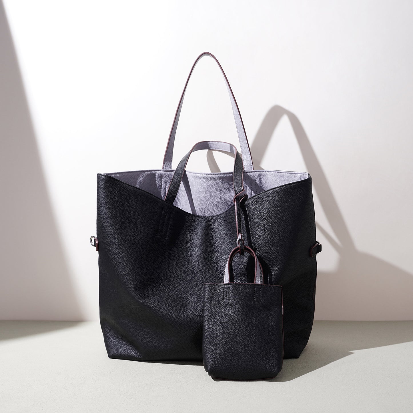 Leather Double-sided Cattlehide Surface Simple Large Bags