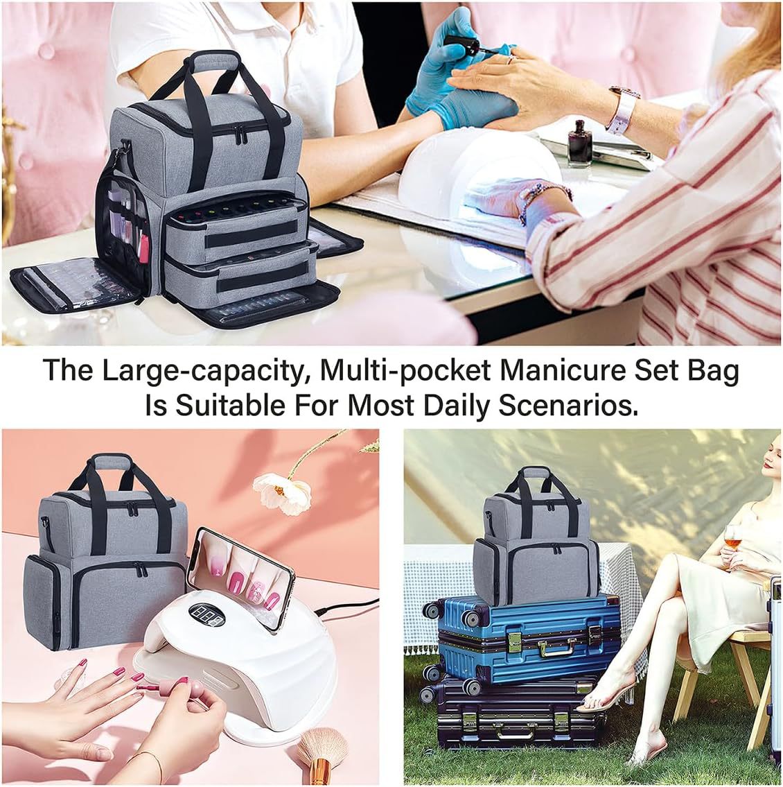 Large Capacity Storage Thickened Wash Manicure Implement Makeup Bag
