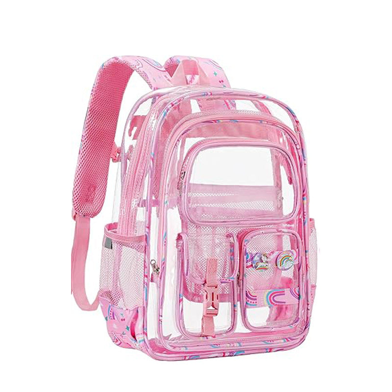 Comfortable Durable Dinosaur Unicorn Visualization Transparent Leisure Backpack