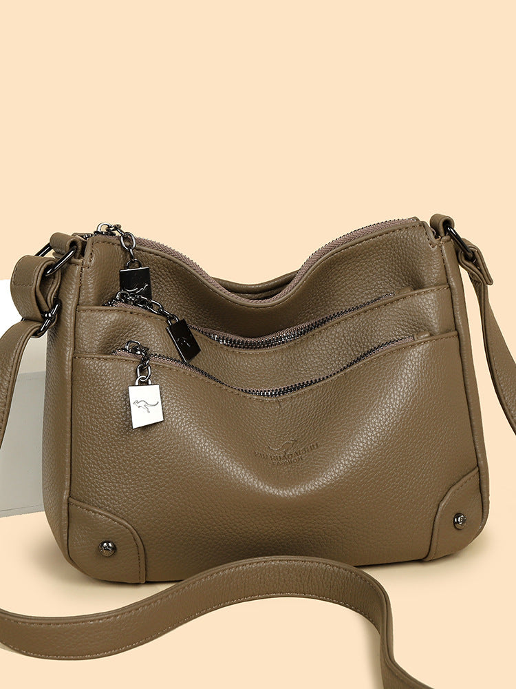 Women's Hand-held Genuine Leather Fashion Large Capacity Women's Messenger Bag