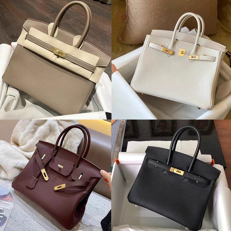Classy Calfskin Pattern Large Capacity Kelly Women's Handbag