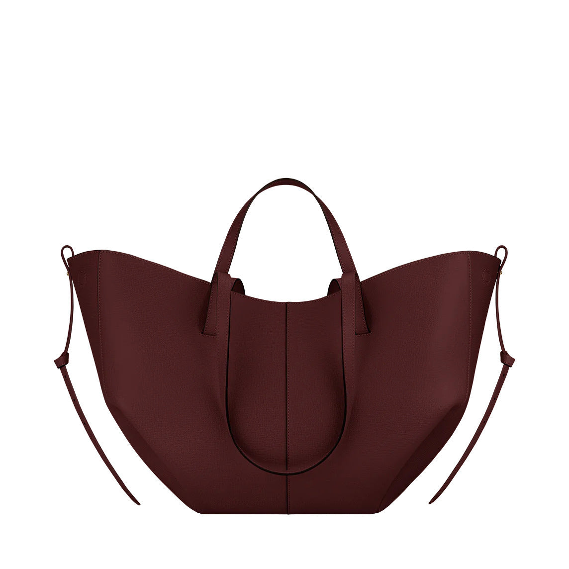 Women's French Wings Style Cowhide Large Capacity Totes Pleated Portable Bags