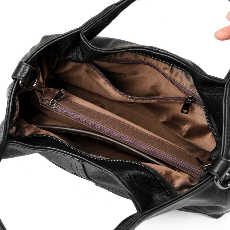 Women's Soft Leather Lightweight Large Capacity Commuter Women's Handbag