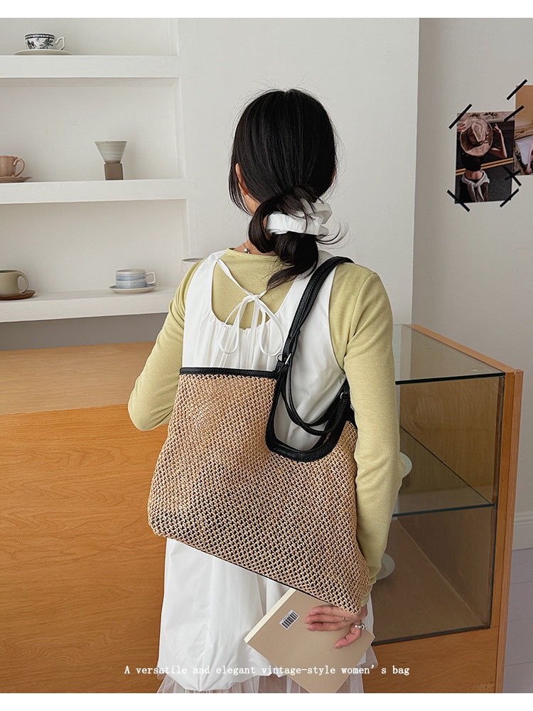Women's Straw Hand Carrying Fashion Seaside Vacation Women's Shoulder Bag