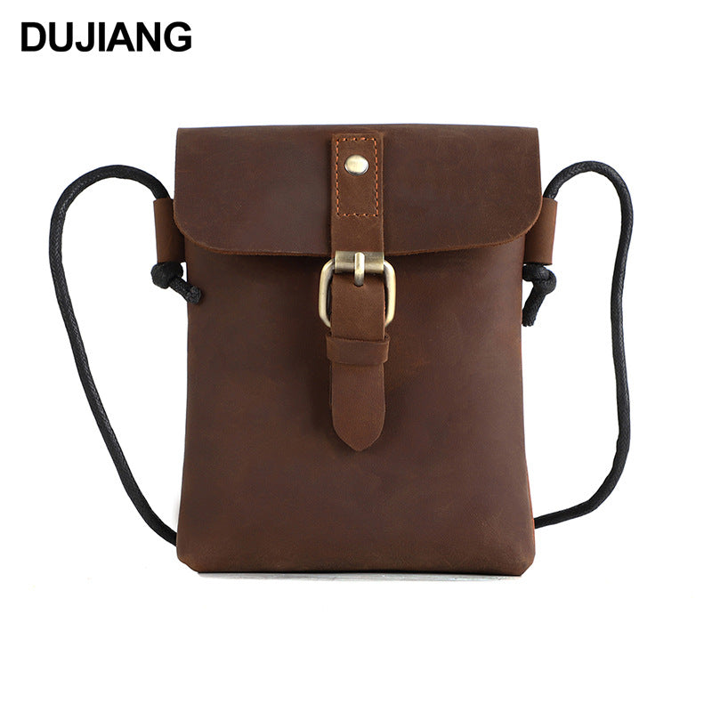 Men's Genuine Leather Vintage Crazy Horse Leisure Men's Bags