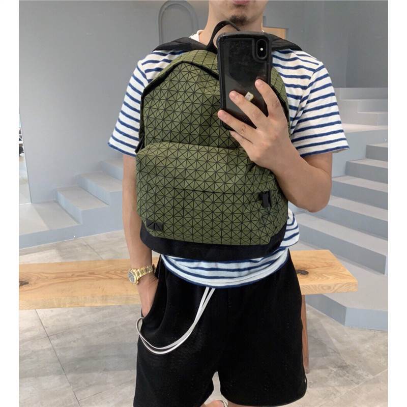 Women's & Men's Home Geometric Rhombus Silicone Large Capacity Computer Leisure Backpack