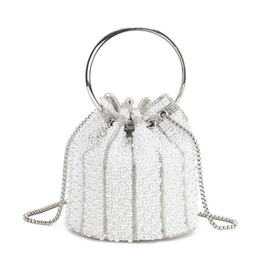 Women's Light Luxury Pearl Hand Versatile High-grade Chain Bucket Bag