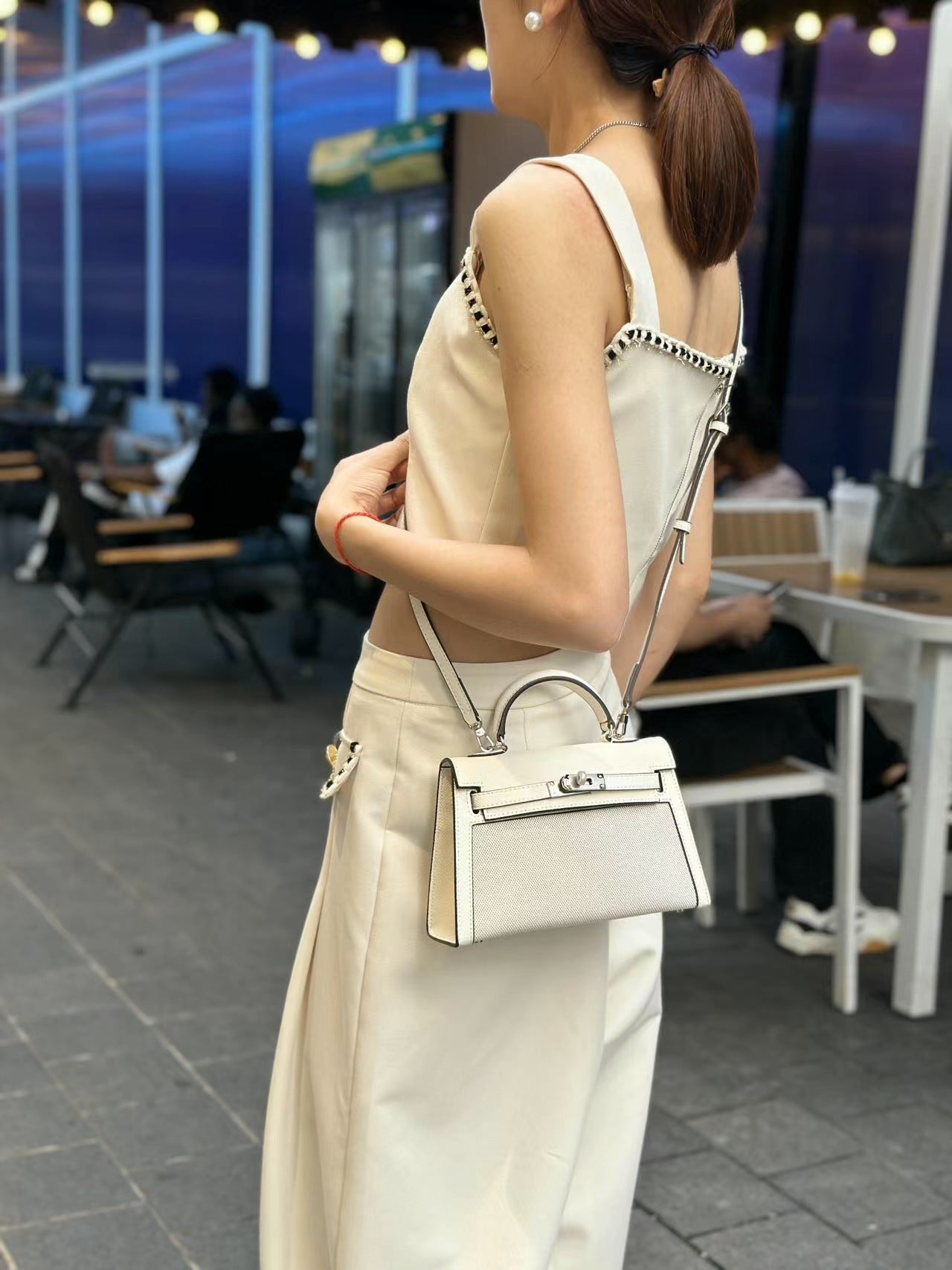 Women's Contrast Color Kelly Trendy Large Capacity Women's Messenger Bag