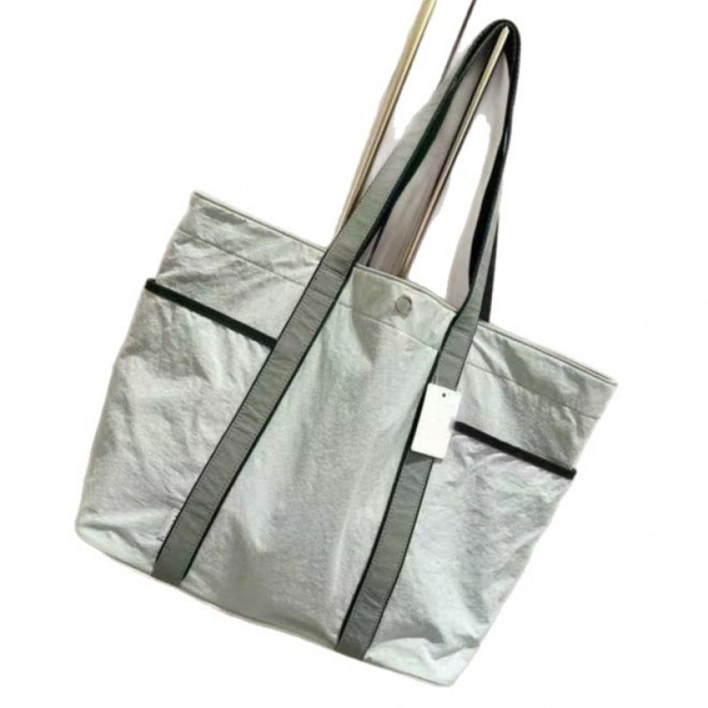 Women's Large Simple Lightweight Yoga Commuter Fitness Tote Bag