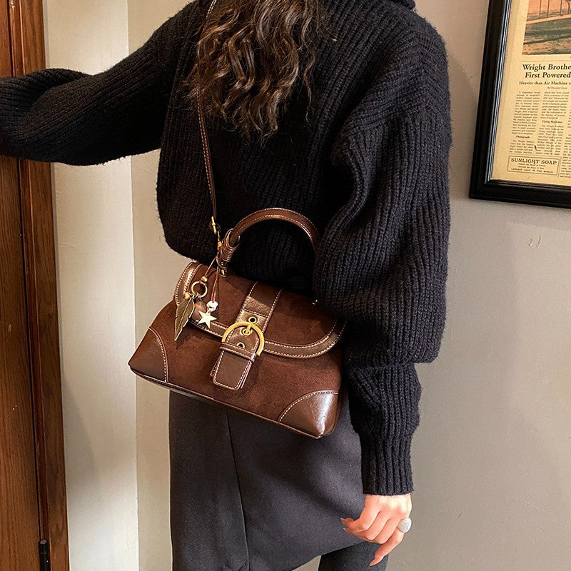 Women's Style Suede Fashionable Large Capacity Commuter Bags